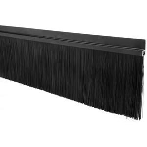 uxcell Door Bottom Sweep H-Shape Aluminum Alloy Base with 3.6-inch Black Nylon Brush 39-inch x 4.4-inch