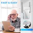 2026 WiFi Extender Signal Booster, New Gen Internet Booster for Home, 4X Faster, Covers up to 10,000 sq.ft, Wi-Fi Repeater with Ethernet Port, Wireless Long Range Amplifier, Easy Setup (White)