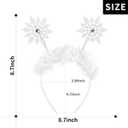 QDTK Christmas Headband Glitter White Snowflake Hair Bands Snowflake Rhinestone Headpiece Christmas Hair Accessories for Women Girls Xmas Holiday Winter Party Supplies