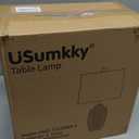 24 inch Vintage Ceramic Table Lamp with 5FT Cord - Single Farmhouse Rustic Bedside Lamp with Natural Textured Finish, Nightstand Lamps for Living Room, Bedroom, End Table Beige