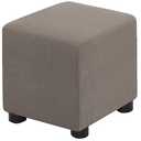 Bifaunvogel Ottoman Cover Square Folding Storage Ottoman Slipcovers Jacquard Stretch Cube Footrest Foot Stool Covers Protector with Elastic Band (Medium,Taupe)