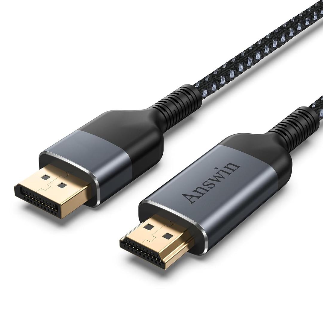 HDMI to DisplayPort Cable 4K HDMI to DisplayPort Uni-Directional 6Ft Cable for PS5, Xbox Series X|S, Mac mini & DP Monitors | HDCP 2.2, Plug & Play, No Driver Needed