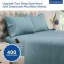 DREAMCARE King Size Sheets Set 4 pcs Cooling Sheets up to 21 Deep Pocket King Sheet Set Hotel Luxury Sheets & Pillowcases Superior Softness 100% Microfiber with Side Pocket - Mineral Blue