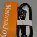 Manna Joy Phone Lanyard Crossbody with 2 Hanging Loops: Metal Buckle Adjustable Skin-Friendly Cell Phone Strap for iPhone Around,Hands-Free Universal Anti Theft Neck Lanyards For Outdoor Travel,Black