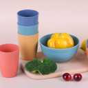 Wheat Straw Reusable Cup (12 oz) - Unbreakable Drinking Glasses Sets - Dishwasher Safe Tumbler - Lightweight, BPA Free and Eco friendly (6Pcs/6Color)