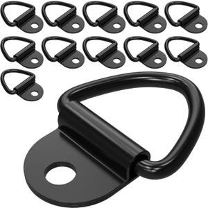 12 PCS V Ring Tie Down Anchors,Heavy Duty Steel Truck Bed Tie Down Anchors Rings,V-Ring Bolt On Trailer Anchor for Trailer,Cargo,Truck,Boat