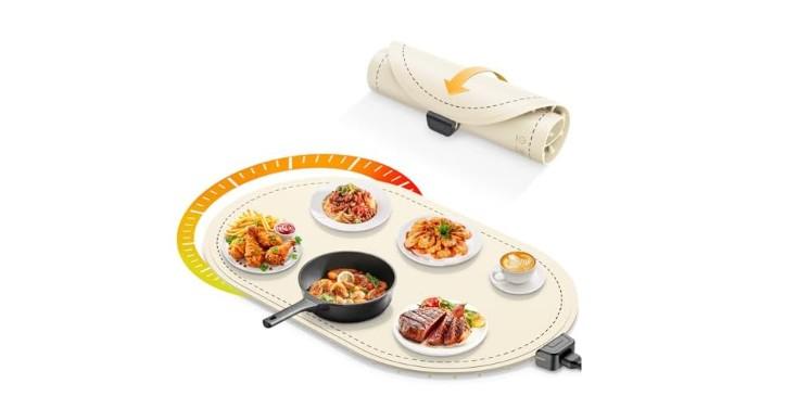 Warming Mat for Food,Food Warming Mat with Timer and 3 Temperature Settings,Auto Shut-Off -Versatile Food Warmer for Gatherings,Parties,Everyday Use