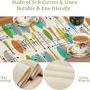 Mid Century Table RunnersRetro Modern Mid Century WeddingCoffee Table Runner, Farmhouse Style Table for Kitchen Dining Table Wedding/Graduation/Party 13x90in