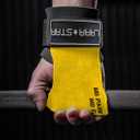 LARA STAR Weight Lifting Wrist Straps for Maximum Grip Support,Lifting Strap for Weightlifting, Gym Grips Hook for Deadlifts, Powerlifting, Heavy Shrug Women/Men (Yellow)