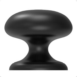 trust4care 4-Pack Matt Black Large Bifold Closet Door Knobs with Wide Base, Zinc Round Kitchen Cabinet Wardrobe Dresser Dummy Pull Knobs, 1-1/2 Inch Furniture Sideboard Drawer Handles