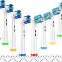 2 x Toothbrush Heads for Oral B Braun Replacement Heads, Professional Electric Toothbrush Heads, Precision Clean Brush Heads Refill Compatible with Oral-B 8000/Pro 9600/1000/ 3000/5000/7000 (8 Pack)