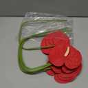 JOSON 8-Pack 27" Faux Anthurium Lilies Home Decor Bouquet and Green Leaves, Wedding Festive Decor Floral Arrangement (Red)