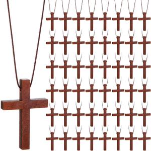 Wood Cross Necklace Bulk Natural Wood Cross Pendant for Bible Verse Party Favor Crucifix on Cord Christian Gift Wood Cross Necklace Bulk Natural Wood Cross Pendant for Bible Verse Party Favor Crucifix on Cord Christian Gift