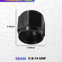 2PCS Car Horn Cover Plugs,Flare Plug,Car Accessories,Automotive Cap Plugs,Bell Mouth Cover Plug,Aluminum Swivel Hex Head Nut Port Adapter,Used in Oil,Fuel,Water,Fluid and Air Pipelines (10AN)