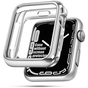 top4cus 40mm Cover Environmental Soft Flexible TPU Anti-Scratch Lightweight Protective 40mm IWatch Case Compatible with Apple Watch Series 8/7 Series 6/SE/5/4 Series 3/2/1 - Silver