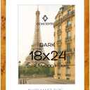 Concepts Pack of 1-18X24 Burl Wood Picture Frames with Double Mat (16X20), Dark Wood Finish, Eco-Friendly Packaging  Elegant Wallhung Decor for Family Photos