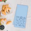 Coquette Blue Bow Beach Kitchen Towels, Coastal Nautical Dish Tea Towels for Kitchen Decor, Blue Preppy Seashell Starfish Beach Decorative Hand Towels for Bathroom, 16x24 Inch