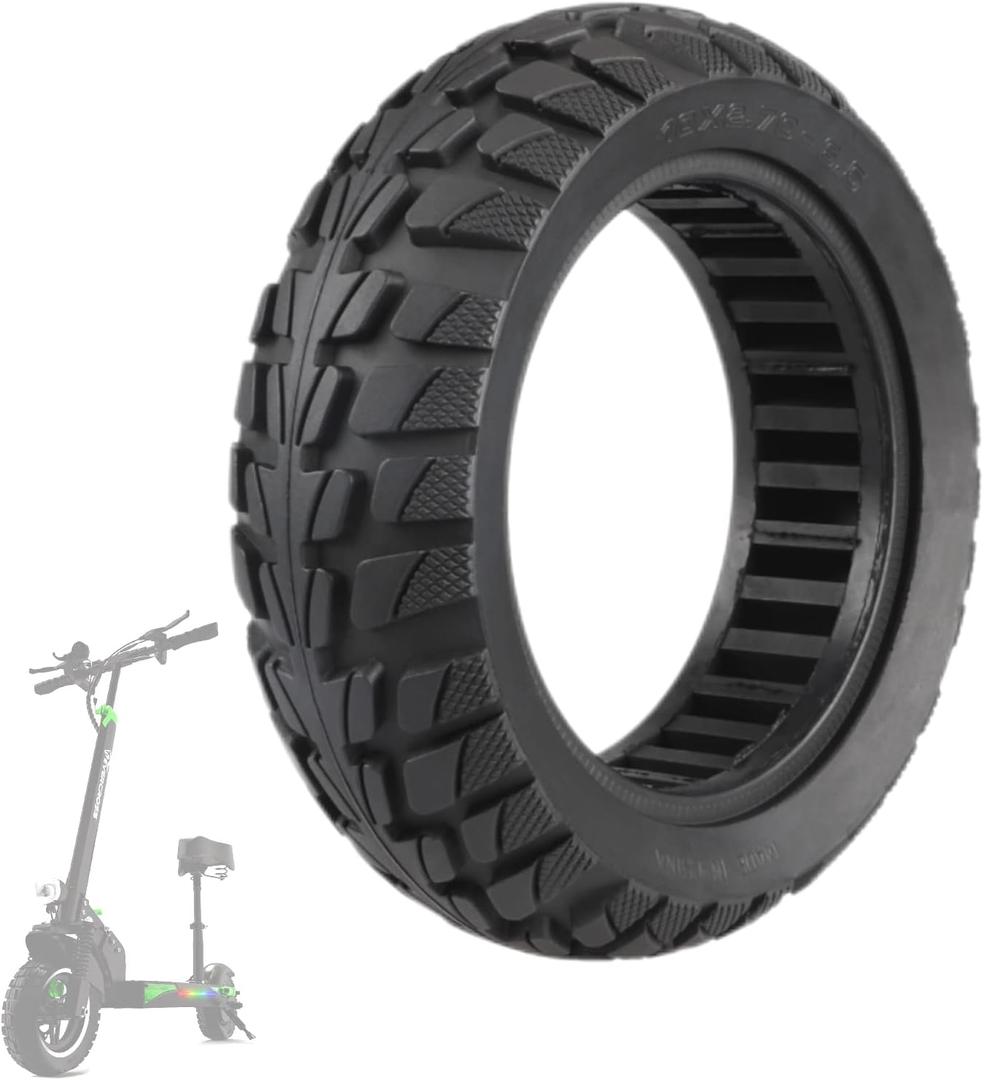 10 Inch Solid Tire 10x2.70 10x2.75 Tire for Hover-1 Alpha Hiboy Titan PRO Scooter 70/65-6.5 Tubeless Puncture-Proof, Explosion-Proof, Shockproof Super-Grip Design