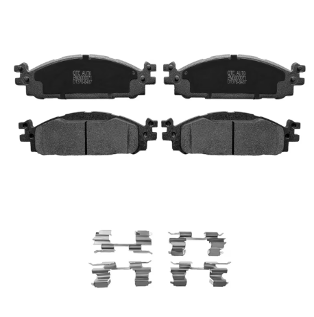 Front Ceramic Brake Pad Kit For 2009-2019 Ford Flex, 4 Pcs