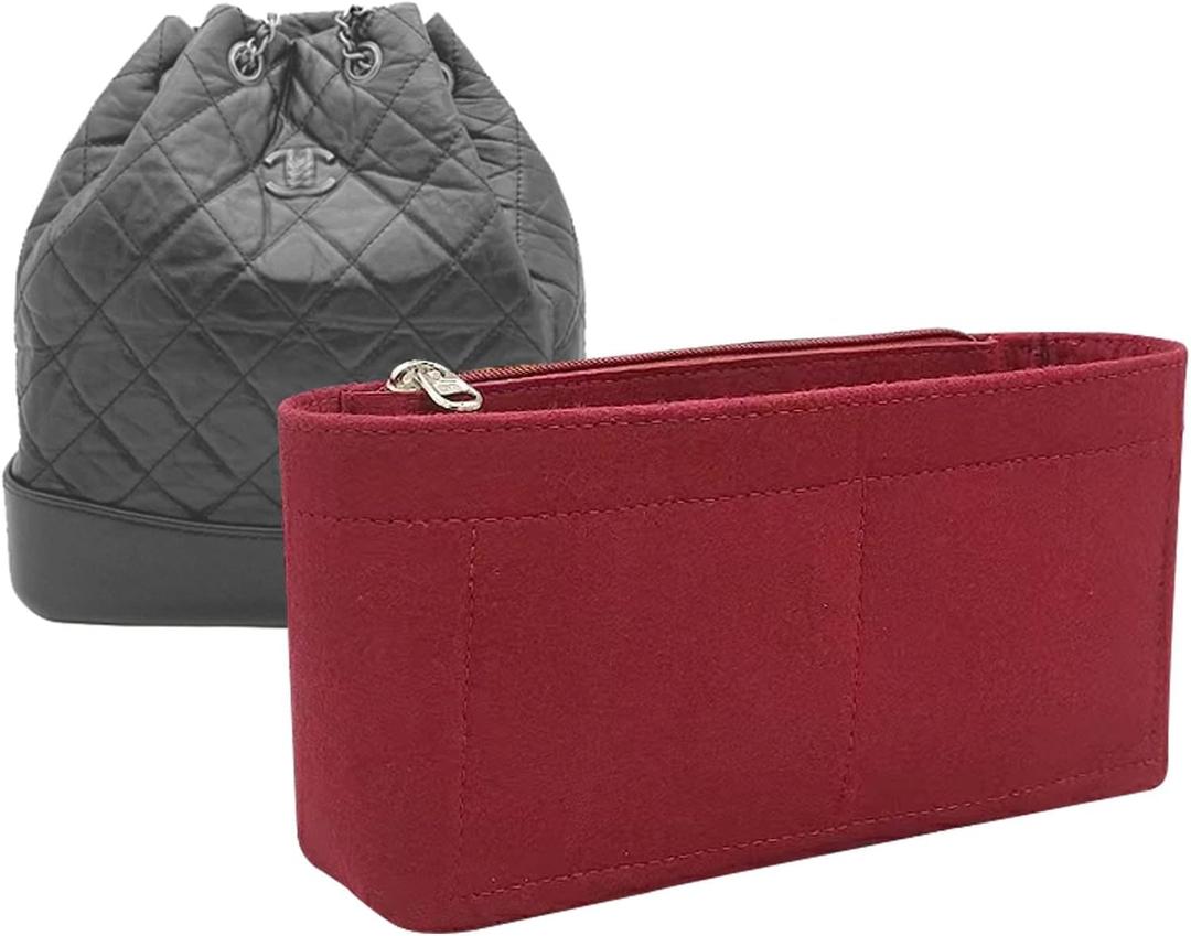 Lckaey Felt Purse Organizer Insert for backpack insert organizer 2074claret-S (8.6*3.5*4.7in)