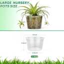 5 Pack 12 Inch Large Clear Nursery Pots with Drainage Hole, Plastic Plant Pots for Seedlings Flowers Vegetable, Indoor Outdoor Gardening, Used as Liners Inside Decorative Pots (12 Inch), 12 Inch-5pcs