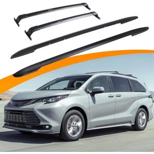 4PCS Roof Rack Cross Bars Fit for Toyota Sienna 2021 2022 2023 2024 2025 2026 Side Rails Crossbar Luggage Cargo Accessories