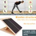 Adjustable 16.5"12" Wooden Slant Board 5-Angle Foldable Calf Stretcher & Squat Wedge for Home-Gym, Portable Incline Board, 350 lb Rated, 16.5" 12" 1.8"
