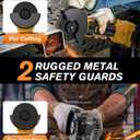 4-1/2" Cordless Angle Grinder Tool, Brushless Cordless Grinder For Dewalt 20V Max, With Quick-release Guard, 3-speed Control (Tool Only, NO Battery/Charger)