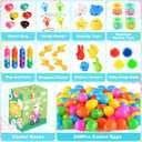 200 Pack Prefilled Easter Eggs with Assorted Toys, Easter Theme Surprise Eggs for Basket Stuffers/ Fillers, Filling Treats, Classroom Prize Supplies, Easter Eggs Hunt Party Favors for Kids - C2