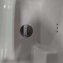 Ceramic Floor Mop Sink Mop Service Basin, Free Standing Slop Sink, Large Mop Tub, Utility Sink for Laundry Room, Bathroom, Garage, and Outdoor, with Button Drainage, 16.1"D x 23.4"W x 18.3"H, White