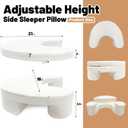 JZHLLA Adjustable Height Side Sleeper Pillow with Arm Holes, Ergonomic Side Sleeping Pillow(2"+3.5") for Neck and Shoulder Support, Breathable Mesh Cover for Left & Right Side Sleepers