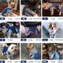 Small Dog Hoodie Clothes Cute Stripe Shirts Denim Jumpsuit One-Piece Outfit for Small Medium Dogs Cats Boy Girl Chihuahua Blue Jeans Overalls Puppy Costume (Blue,S)