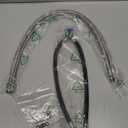 Brushed Nickel Bathroom Faucet Waterfall for Sink 3 Hole 8 Inch Widespread Vanity Sink Parts Two Handle Led Bath Tub Mixer Tap Lavatory Faucets Spout Commercial Water Hoses