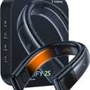 TORRAS COOLiFY 2S Neck Fans that Blow Cold Air [Limited Version], Neck Air Conditioner with Long Battery, Orange-blue-Change Neck Fan, Smart App Control Neck Fan Rechargeable, Black