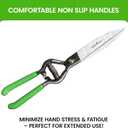 GARDEN GURU Hand Grass Clipper Scissors Classic Forged Steel Grass Shears Pruners Comfort Grip Handles Perfect for Hand Edging Lawn, Trimming Shrubs & Flowers, Gardening, Landscaping