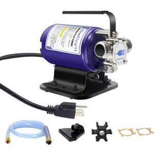 Water Transfer Pump 115V 1/10HP,Electric Self Priming Utility Pump for Household, 330 GPH Suction Removal Water Pump for Garden Clogged Sinks Pools Rain Barrel Aquariums