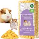 mini&moe Hamster Bedding: Dust-Free and Odor Control Moisture Absorbent Natural Paper Small Pet Bedding - for Guinea Pigs, Hamsters, and Rabbits, 12 Liters (Honeysuckle)