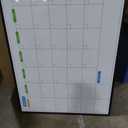 JILoffice Dry Erase Calendar Whiteboard 48 X 36 Inch - Magnetic White Board Calendar Monthly, Black Aluminum Frame Wall Mounted Board for Office Home and School