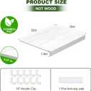 Wire Shelf Cover,Wire Rack Covers for Pantry PVC (Not Wood) Shelf Liners for Cabinet Kitchen Pantry Shelves(White,22 * 16 inch)