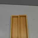 Utensil Organizer Silverware Drawer Organizer - Stackable Bamboo Flatware Caddy Cutlery Holder, Wooden Storage Boxes Tray for Bedroom,Office, Bathroom, Vanity & Garage Tool Organization(9"3"2.5")