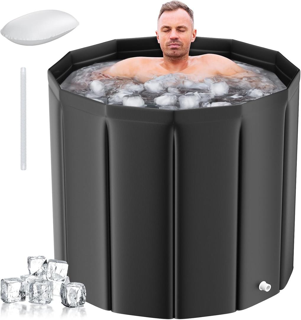 Ice Bath Tub 376L Ice Bath Outdoor | High Capacity Cold Water Therapy Tub for Athletes | Durable Cold Plunge Pool | Portable and Insulated Cold Plunge Tub