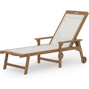 LUE BONA Lounge Chair Outdoor,HDPS & HDPE Wicker Adjustable Chaise