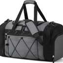 Vorspack Gym Bag for Men - 21 Inches Duffle Bag for Travel Water-resistant Travel Bag with Shoe Compartment Wet Pocket Duffel Bag for Gym Sports Travel Weekender Overnight - Grey