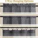 2 x Lecloud Wasa Charcoal Grey Sheer Curtains 63 Inch Length Set of 2, Classic Solid Jacquard Curtains, Light Filtering & Lightweight Gauzy Window Treatments for Bedroom, 42 W x 63 L