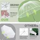 50 Pack Clear Umbrella Wedding Bubble Dome, Transparent Bridal Umbrellas for Weddings, 52 Inch Large Clear Umbrellas for Rain with Auto Open Windproof Stick Canopy for Outdoor Events