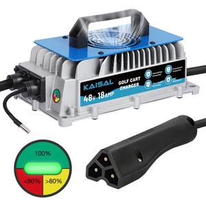 EZGO Golf Cart Charger 48 Volt 18 AMP Golf Cart Battery Charger 1250W for 48V EZ-GO RXV & TXT IP67 Waterproof 48V EZGO Charger 4-6 hrs Full Charge, 16FT Cable, for Lead-Acid Battery