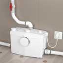 800W Macerator Pump for Macerating System, Upflush Toilet Pump with 4 Water Inlets for Basement Toilet, Sink, Shower, Bathtub Waste Water Disposal, Top & Side Discharge Option, Pumping Up to 36ft