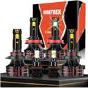 High Low Beam Fog Light Bulbs Combo Pack Fit for 2015-2023 Ford F150 Driving Light Bulb Plug and Play,6500K White Car Lamp Bulbs Kit,IP68 6-Pack