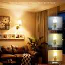 Battery Operated Wall Sconce Set of Two, Wireless Rechargeable Wall Lights with 5200mAh Dimmable Bulbs and Remote,12 RGB Colors Wall Lamp for Bedroom Living Room Hallway