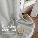 BGment Curtains 45 Inch Length 2 Panels Set for Bedroom, Grommet Thick Linen Look Burlap Textured Light Filtering Privacy Window Drapes for Farmhouse Living Room, 42 x 45 Inch, Light Grey